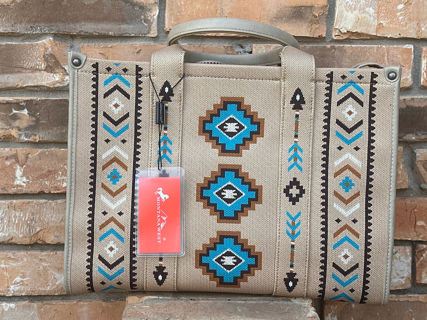 Montana West tan Aztec tote