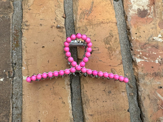 Pink Stone Claw Clips