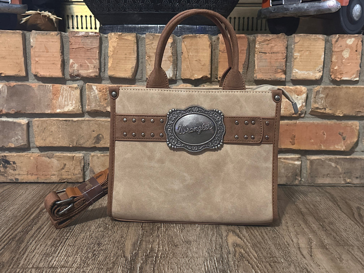 Wrangler Buckle Bag- Tan