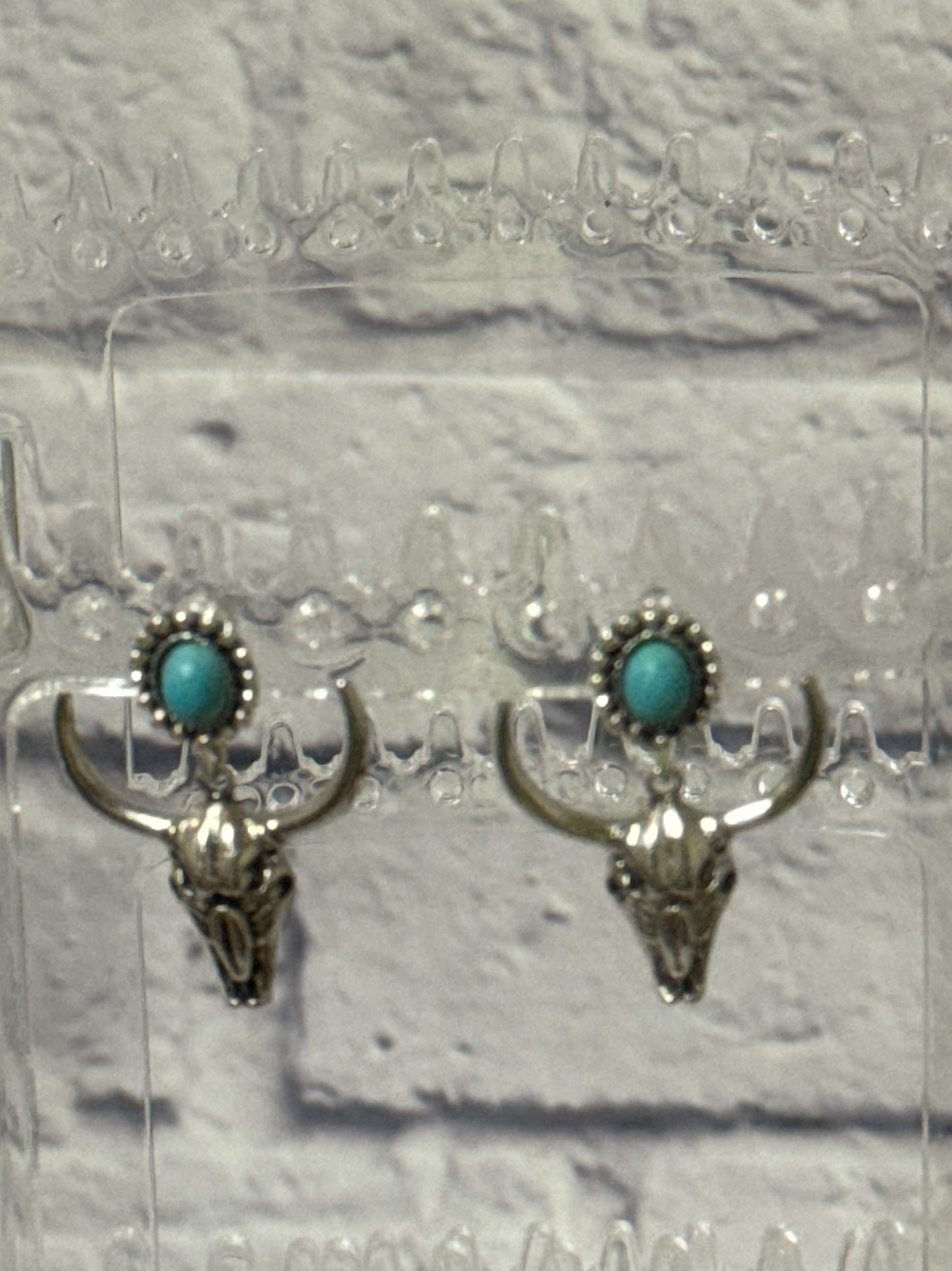 Bull skull earrings