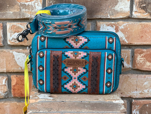 Wrangler turquoise crossbody