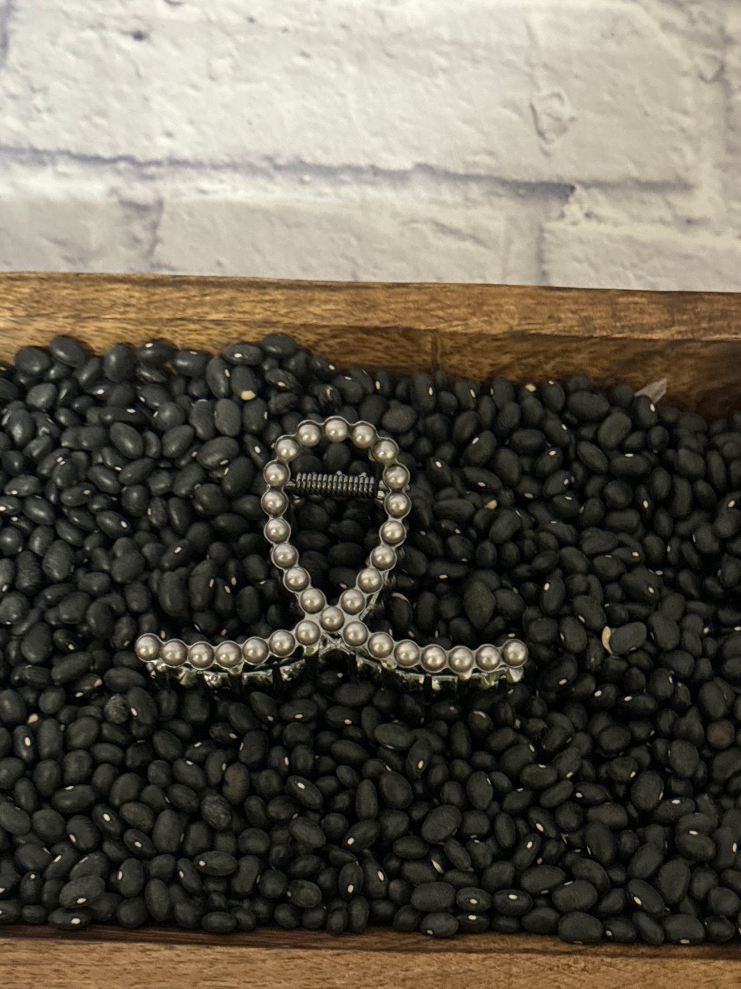 Small Faux Pearl Claw Clip