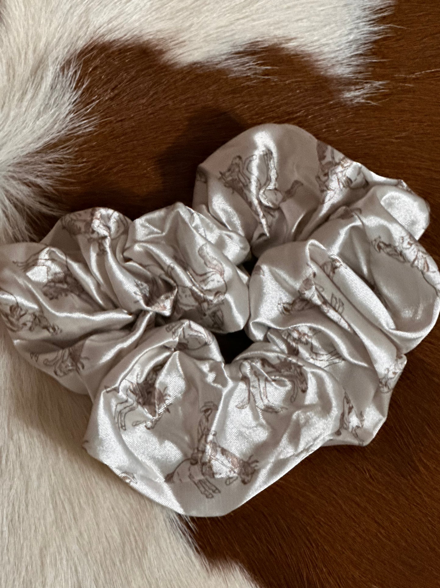 Cream Cowboy Scrunchie
