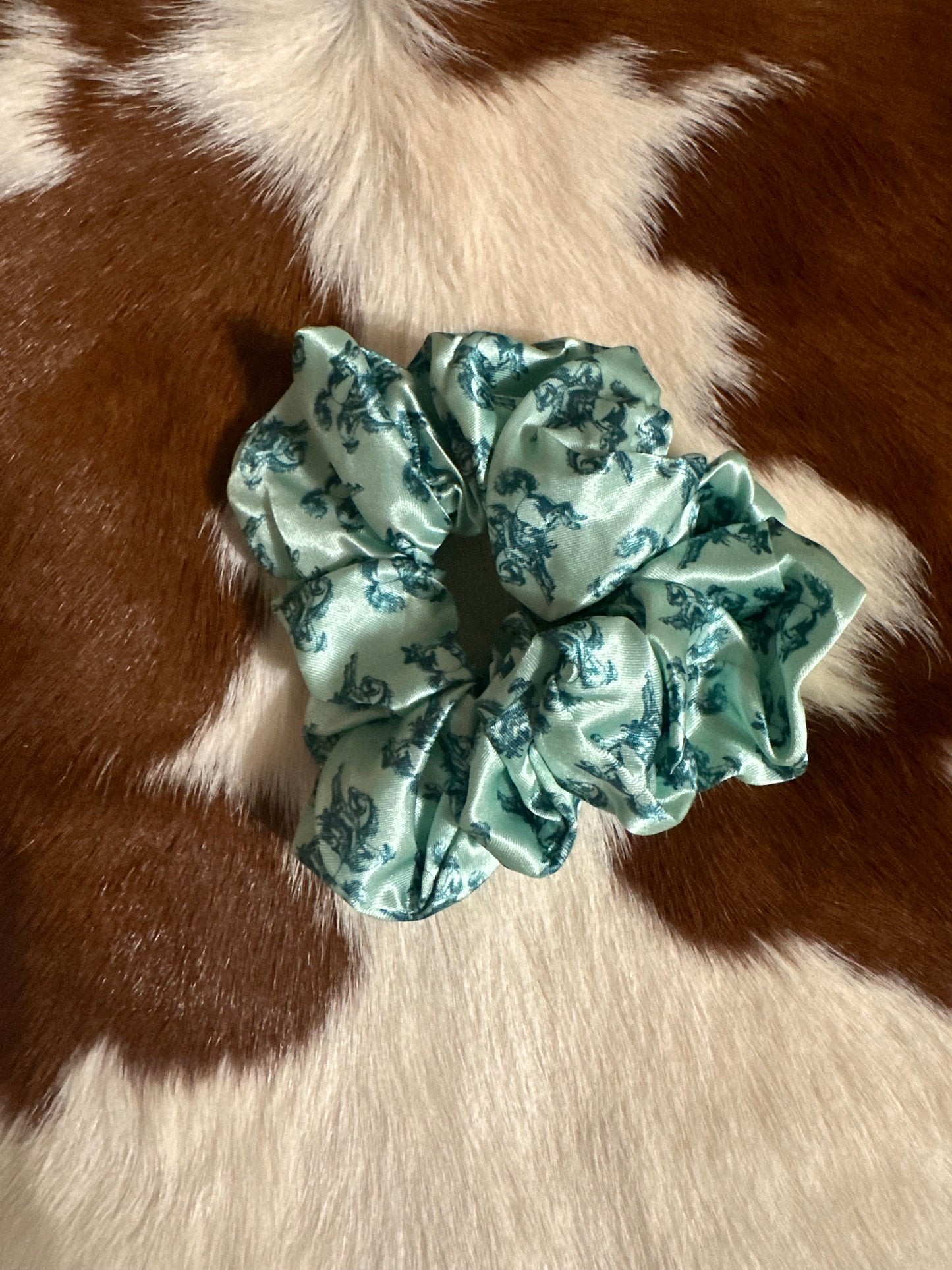 Blue cowboy Scrunchie