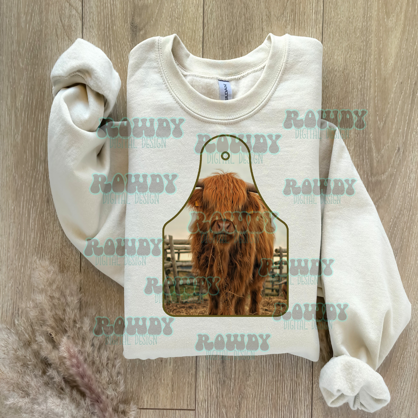 Highland Cowtag Digital Design