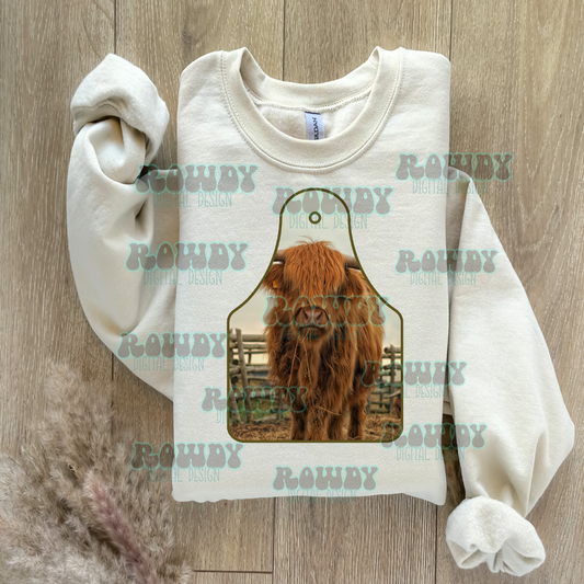 Highland Cowtag Digital Design