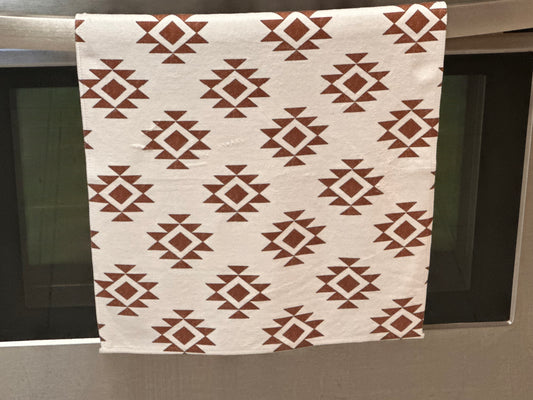 Brown Aztec Dish Towels